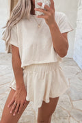 Cropped Tee and Ruffle Skort Set