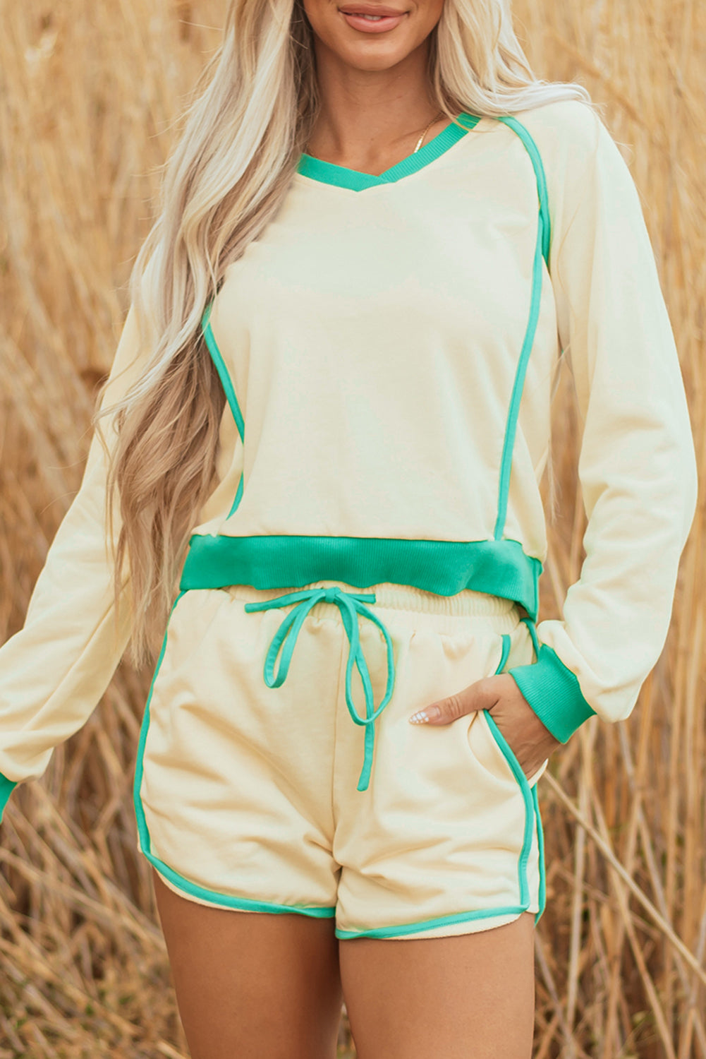 Pullover Drawstring Mini Short Set