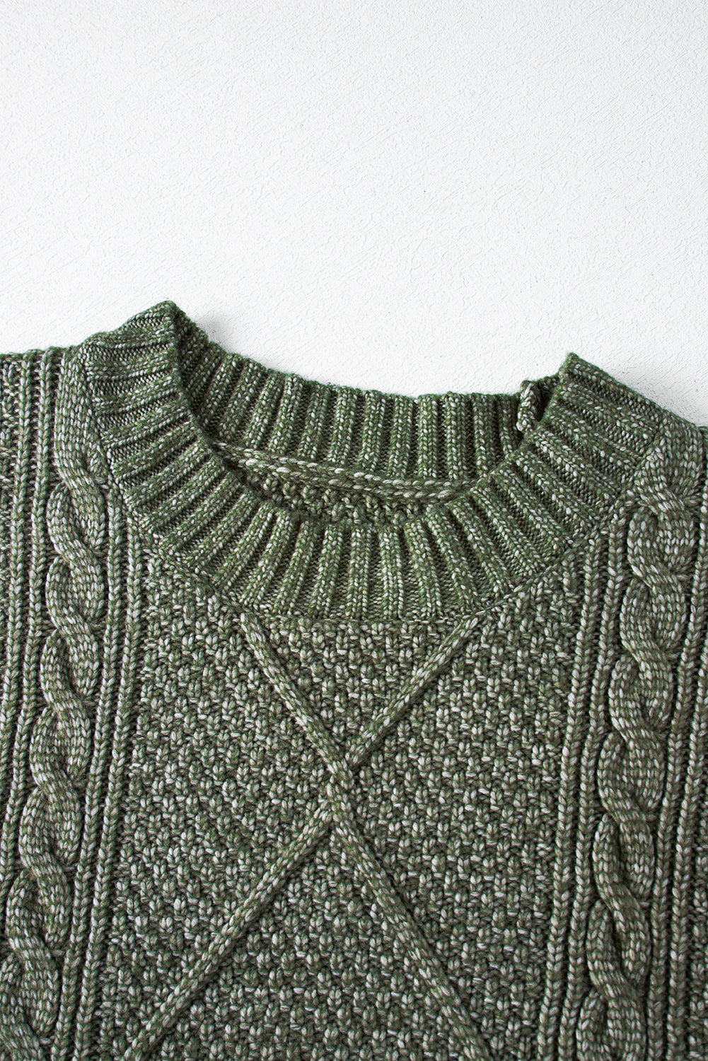 Textured Shoulder Loose Fit Sweater Dress