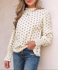 Polka Dot Sleeve Blouse
