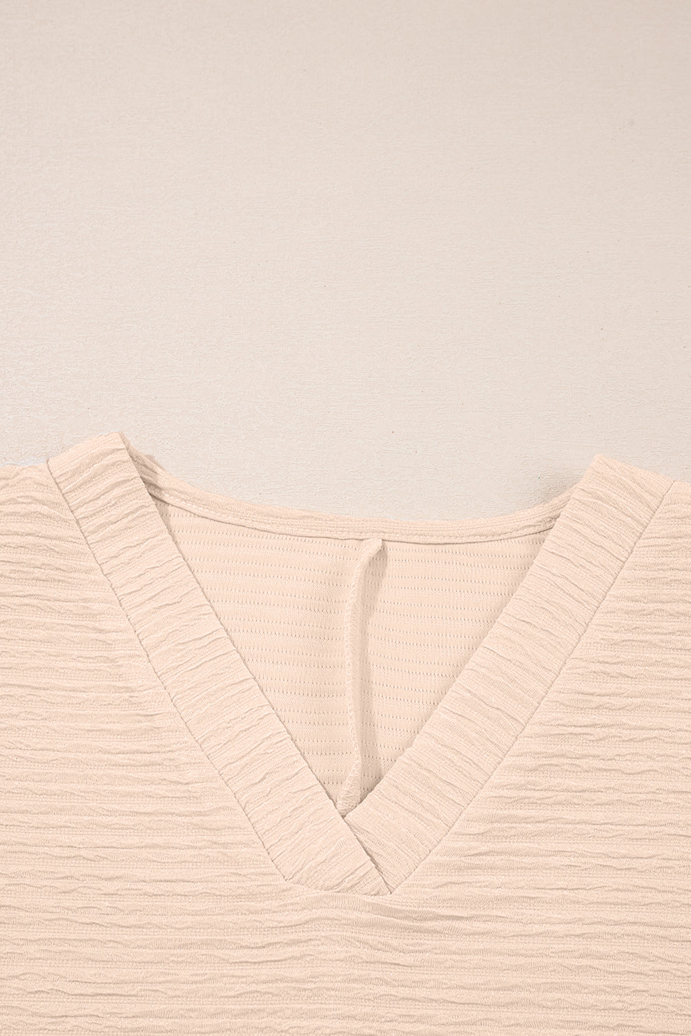 2 Piece Textured V Neck Set