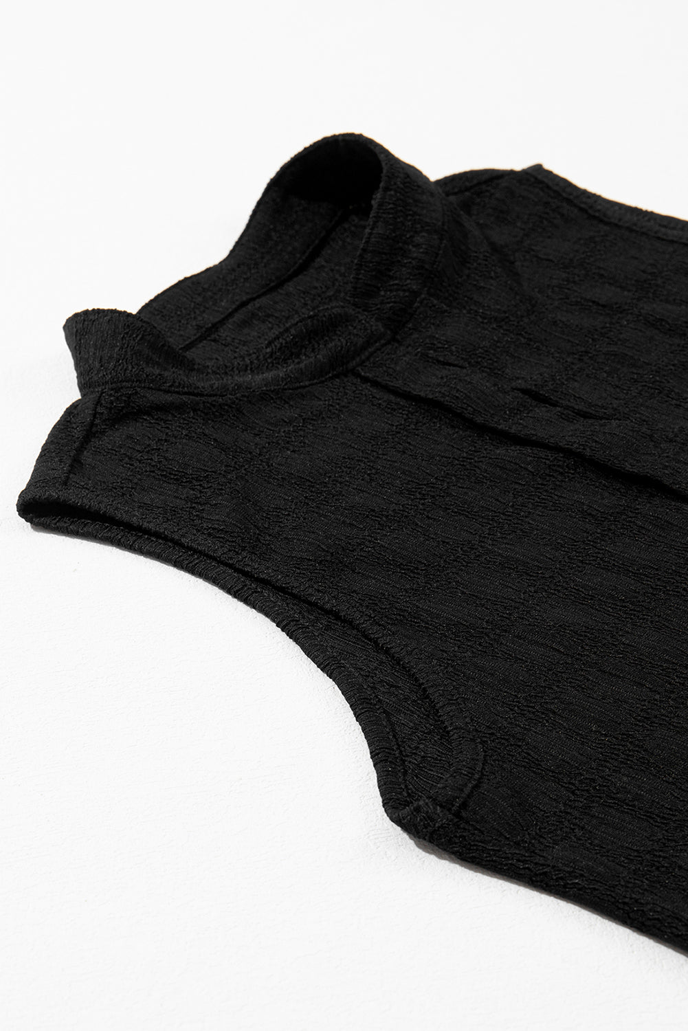 Split Textured Tank Top