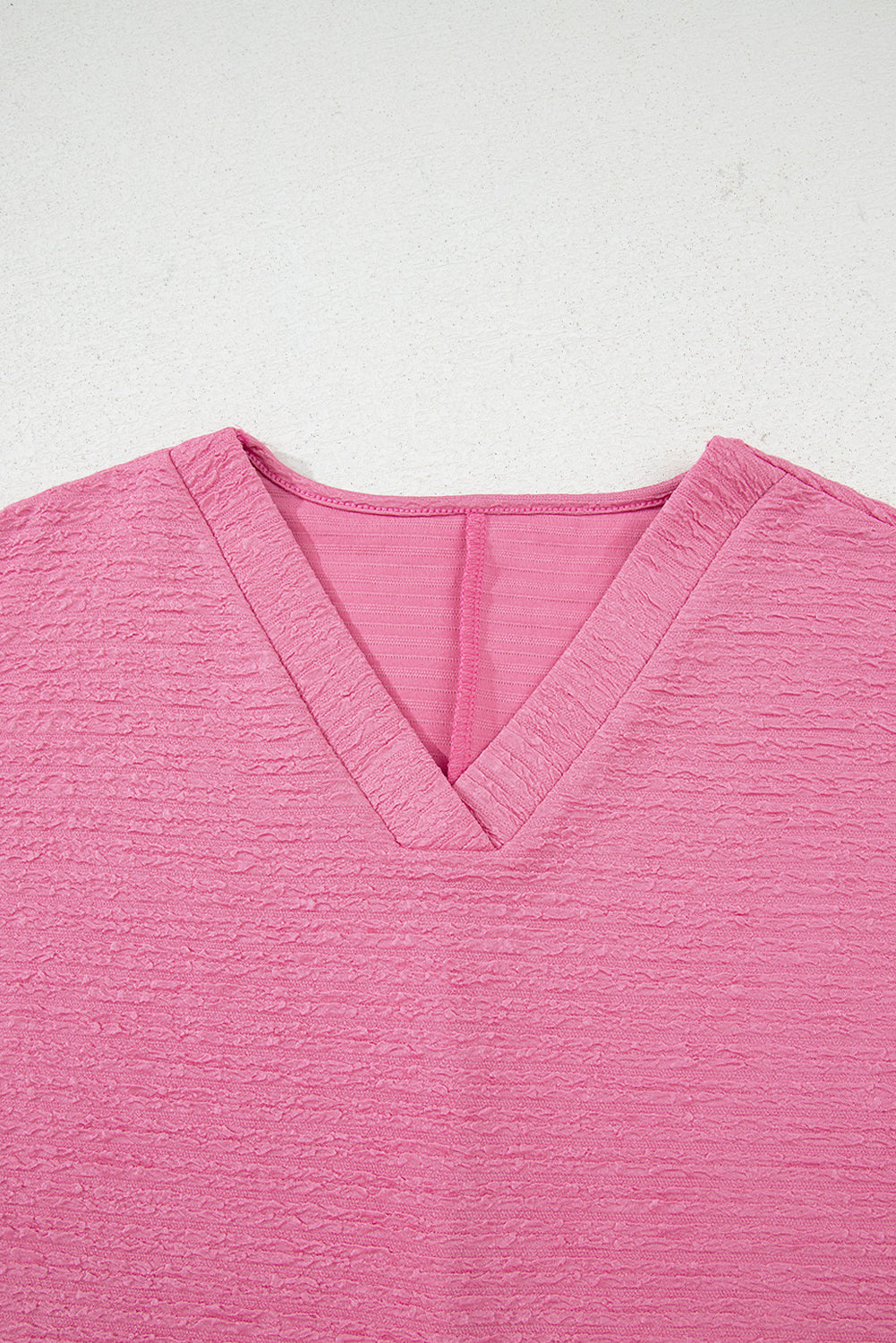 2 Piece Textured V Neck Set
