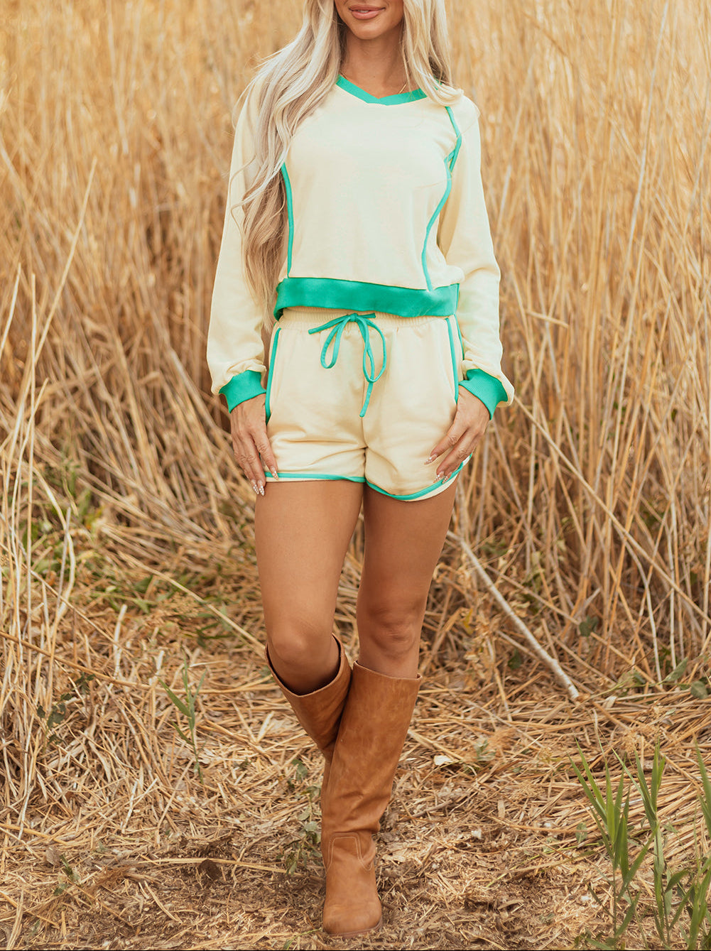 Pullover Drawstring Mini Short Set