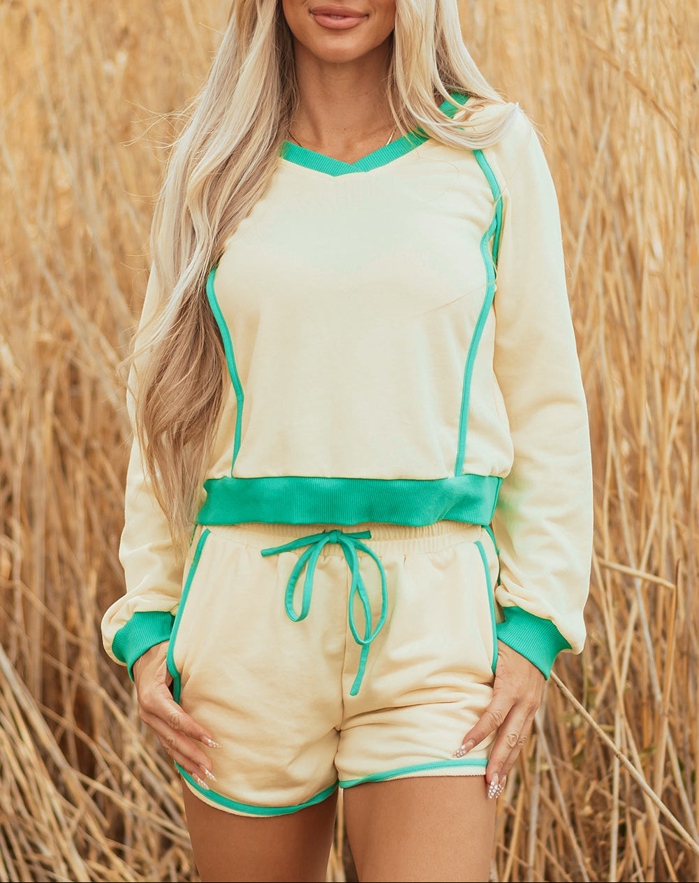 Pullover Drawstring Mini Short Set